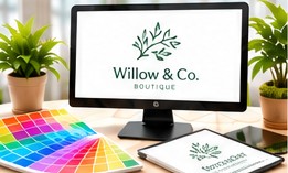 Graphic design workspace